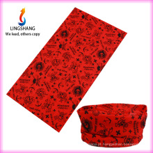 LINGSHANG bandana fábrica 100% poliéster headbands crânio máscara